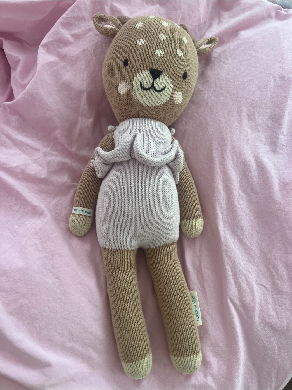 Cuddle + Kind Knit Deer Plush Toy , large size